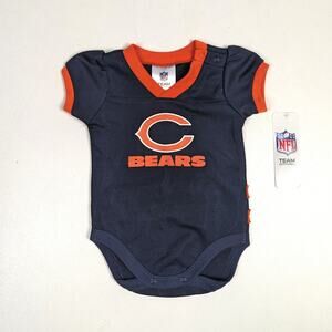 NFL Chicago Bears Football Team Apparel Onesie Baby Girls Sz 3-6m Ruffle Butt